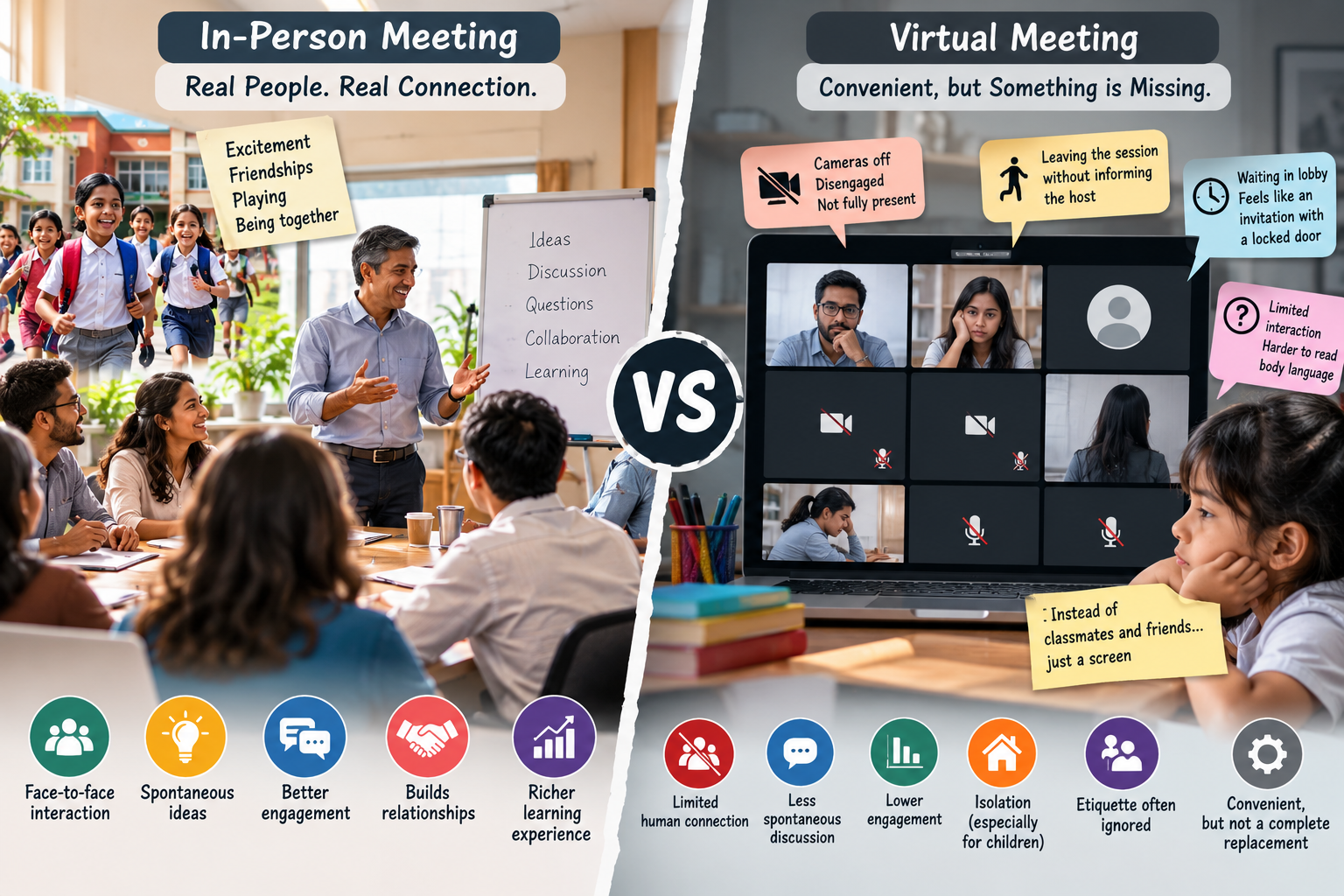 in person vs virtual